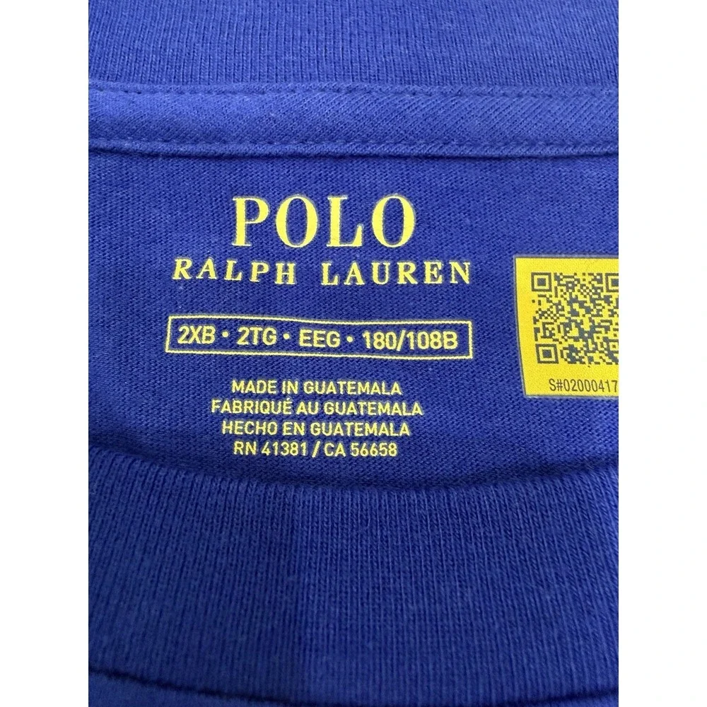 Polo Ralph Lauren M Print Shop Graphic Logo T-Shirt Blue 2XB NWT